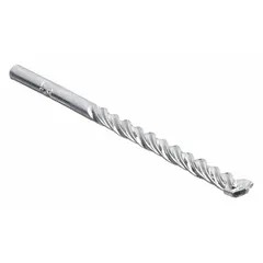 This round-shank masonry drill bit is designed for use in hammer drills to create holes in masonry materials such as concrete, brick, and block. With a 3/16 in diameter, 4 in overall length, and 2-3/4 in maximum drilling depth, it is suited for light anchor or fastener installations.