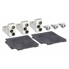 The SQUARE D PDC3BD2 is a 3-hole power distribution connector rated for 125 A and 3 poles. It includes lugs and is designed for use with PowerPact B circuit breakers. This accessory distributes power across three poles, simplifying wiring in electrical panels and motor control centers.