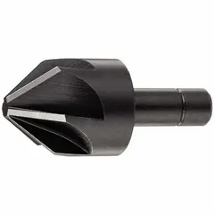This 82° countersink features six flutes for smooth, chatter-free operation. The AlTiN-coated high-speed steel body suits ferrous and non-ferrous materials. Commonly used for deburring and chamfering holes in machining and fabrication.