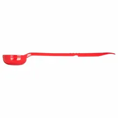 This 2 oz solid acetal portion control spoon from CARLISLE is designed for consistent serving in commercial foodservice settings. The red color aids in quick identification, and the NSF certification supports sanitation compliance. Its solid bowl is suited for serving non-liquid items where precise portioning is required.
