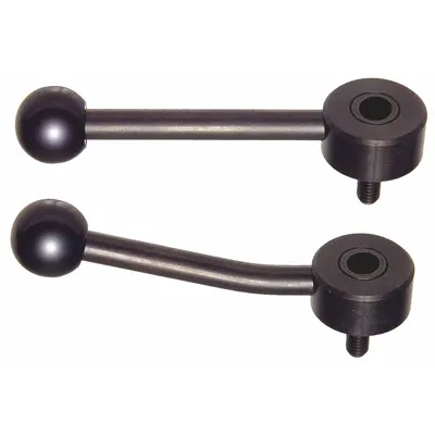 OEM Adjustable Handle: Steel, 1/2"-13 Thread, 5.16 in Lg - Low-Profile Adjustable Tension Levers with Threaded Hole