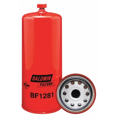 BALDWIN FILTERS Fuel Filter: Spin-On, 4 5/16 in Outside Dia, 1"-14 Thread Size, Cellulose - Spin-On Fuel Filters