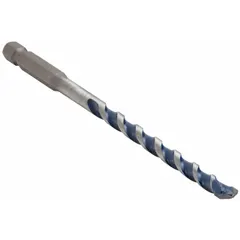 This 5-pack of hex-shank drill bits is impact-rated for use with hammer drills and impact drivers. Each bit has a 5/32 in diameter, 3 in maximum drilling depth, and 6 in overall length. Suitable for drilling into concrete, brick, and block for anchor and fastener installation.