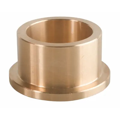 BUNTING BEARINGS Flanged Sleeve Bearing: Bronze, 12 mm Bore, 18 mm OD, 8 mm Lg - General Purpose Metallic Flanged Sleeve Bearings