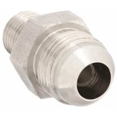 AEROQUIP Hydraulic Hose Adapter: 3/8"-18 Thread Size, 3/8 in x 5/8 in Fitting Size - NPTF-to-JIC 316 Stainless Steel Hydraulic Hose Adapters