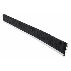 This strip brush features black crimped wire bristles with a 0.045 in diameter and a rigid steel backing. The 10-pack is suited for sealing, sweeping, and debris control in industrial machinery, conveyor systems, and doorways.