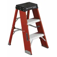 LOUISVILLE LADDER Step Stool: 3 Steps, 3.3 ft Overall Ht, 375 lb Load Cap, Fiberglass (MPN FY8003)