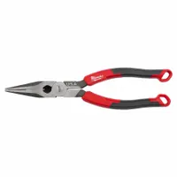 Long Nose Comfort Grp Pliers: 2 3/4 in Max Jaw Opening, 8 in Overall Lg, 2 3/4 in Jaw Lg, Serrated (MPN MT555)