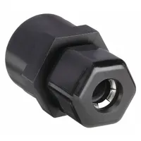 PARKER Compression Fitting Adapter: 3/8 in OD x 1/2 in Pipe Size, Compression x FNPTF, Polypropylene (MPN P6FC8)