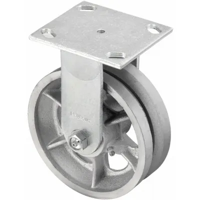 OEM Plate Caster: Rigid - V-Groove Track-Wheel Plate Casters