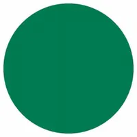 Green circle paper label, 1 1/2 inches in diameter, for indoor use. Blank with no text, supplied in a pack of 500. Suitable for color-coded identification and marking in inventory management and general indoor labeling applications