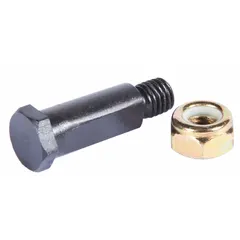 Replacement load pin for Dayton hoists, supplied with a nut for secure installation. Used in industrial lifting systems to support and measure load forces during maintenance or repair.