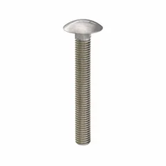 Square neck carriage bolt made from 316 stainless steel with plain finish. Thread size 1/2"-13, length 4 inches. The square neck prevents rotation during tightening, suitable for fastening metal to wood or metal in corrosive environments.