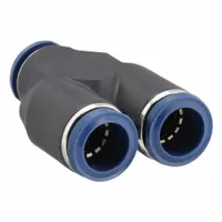 AIGNEP USA Push-Fit Wye Fitting: 5/32 in OD x 5/32 in OD x 5/32 in OD Size, Nylon, Black (MPN 85310-53)