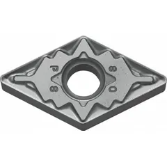 This diamond indexable turning insert is designed for precision machining of non-ferrous materials, composites, and abrasive alloys. It is suitable for turning, facing, and profiling operations.