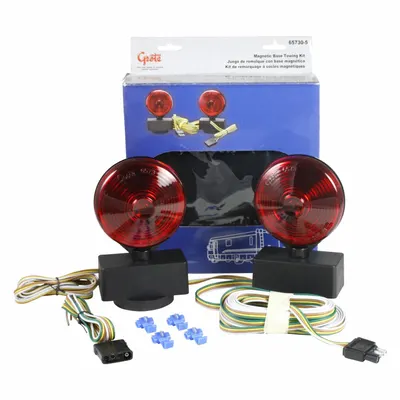 GROTE Trailer Lighting Kit: LED, Trailer Light, Red, Square, 6 1/2 in Overall Ht - Trailer Light Kits