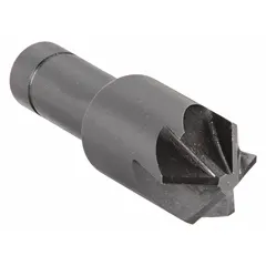 This countersink features a 100° included angle and six flutes for smooth, chatter-free operation. It is made from cobalt for use in hard materials. Typical applications include deburring and countersinking holes in metal to prepare for flush fastener seating.