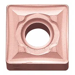 Square indexable turning insert for metal-cutting operations such as turning, facing, and profiling on lathes. Suitable for a range of workpiece materials including steel, stainless steel, and cast iron. Available in size designations SNMG432C and SNMG120408C.