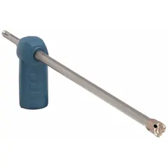 SDS-Plus hollow core bit for dust-extraction drilling in masonry and concrete. Overall length 18 in, max drilling depth 12-1/2 in. Connects to a dust-extraction system to capture debris at the source, suitable for overhead or indoor drilling where dust control is required.