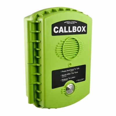 RITRON Two-Way Radio Callbox, Hinge Enclosure, UHF License-Required, with Relay - Call Boxes for Two-Way Radios