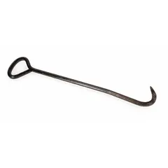 This steel manhole lifter hook is designed for lifting grates and covers in confined space entry and maintenance applications. Its portable and compact form factor facilitates handling and storage. The black finish provides corrosion resistance.