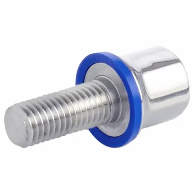JW WINCO Hygienic Hex Head Screws: Stainless Steel, Fully Threaded, M16, 40 mm Fastener Lg - Hygienic Flanged Hex Head Bolts with Sealing Washer