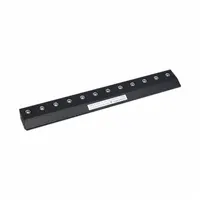 Aluminum air knife with 12 in slot width and 0.002 in slot height, delivering a focused high-velocity air stream. Used for drying, cleaning, and blow-off in industrial manufacturing and processing lines