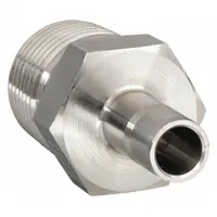 PARKER Compression Fitting Adapter: 3/8 in OD x 1/2 in Pipe Fitting Size, Compression x MNPT (MPN 6MA8N-316)