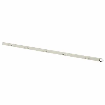 HUBBELL WIRING DEVICE-KELLEMS Prewired Raceway: 2 Circuits, 10 Outlets, NEMA 5-20R, 5 ft Lg, 1 3/8 in W x 1 1/16 in H - Nonmetallic Prewired Outlet Raceway Strips