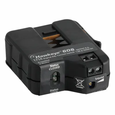 VERIS Current Switch.5/175A Adj. W/Led: Surface Mounted, 175 A Current Rating - DIN-Rail Mounted Relays