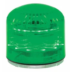 Wall-mountable tone alarm with multimode light for industrial visual and audible warning. Operates on 120 to 240V AC. Features NPN/PNP connection type. Overall width 3 29/32 inches. Suitable for signaling alarms, equipment status, or safety conditions in plants, warehouses, and facilities.