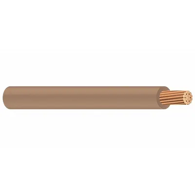 OEM Building Wire: Copper, 14 AWG, 1 Conductors, Solid, Brown, 1,000 ft Lg - Copper THHN/THWN-2 Building Wires