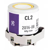 Replacement sensor for the Radius BZ1 gas detector, designed to detect chlorine gas in the range of 0 to 50 ppm. This OEM part has a 2-year lifespan and is used in industrial safety applications such as water treatment and chemical processing