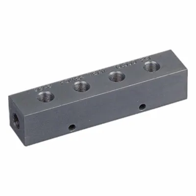 POWER TEAM 9648 Steel Valve Manifold, 3/8" NPTF, 1.5 in Height - Valve Manifolds