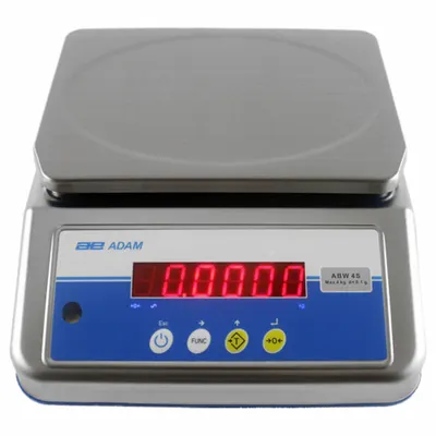 ADAM EQUIPMENT Food Scale: 7 1/8 in Weighing Surface Dp, 9 5/8 in Weighing Surface Wd - Food Scales