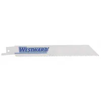 WESTWARD Reciprocating Saw Blade: 14 Teeth per Inch, 9 in Blade Lg, 1 mm Blade Thick, Bi-Metal, 5 PK