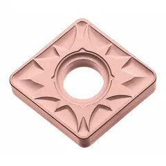 This diamond indexable turning insert is designed for precision turning of non-ferrous materials, aluminum alloys, and composites. It is available in two size designations: CNMG433ZS and CNMG120412ZS. The diamond tip provides wear resistance and surface finish in high-speed machining applications.