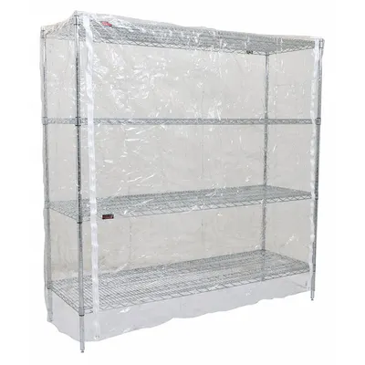 EAGLE GROUP Utility Cart Cover: Clear, Vinyl, Zipper, 60 in Wd, 86 in Ht - Zipper Transparent Vinyl Covers