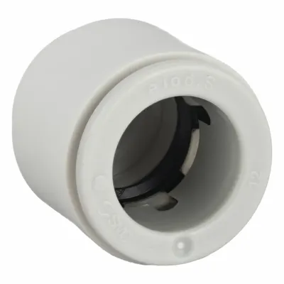 SMC Push-Fit Cap: 12 mm OD Size, Push-to-Connect, Polybutylene Terephthalate - Polybutylene & Brass Tube Fittings