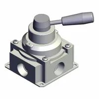 Hand Valve: VH Series, Lever Actuator, 3/4 in NPT, Side-Ported Body, 1 MPa Op Pressure - Max (MPN VH402-N06)