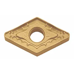 Diamond indexable turning insert for precision machining of hard materials. Used in turning operations where surface finish and tool life are critical. Suitable for general metalworking applications.