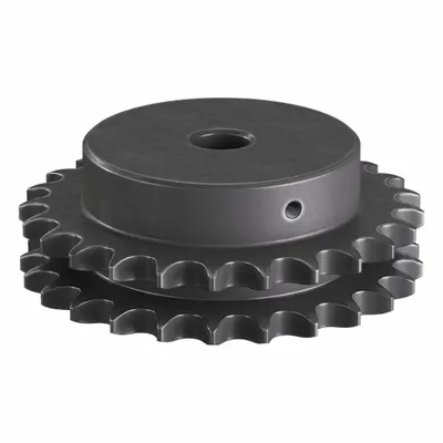 TRITAN Roller Chain Sprocket: One-Sided Hub, For Double Strands, 50-2, 25 Teeth - Size 50-2 Plain-Bore Roller Chain Sprockets
