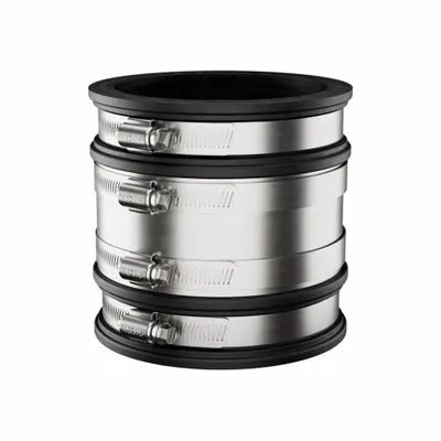 FERNCO Flexible Pipe Straight: PVC, For 3 in Pipe, Copper/Iron/PVC/Steel - Shielded Flexible Transition Couplings