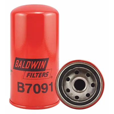 BALDWIN FILTERS Oil Filter: B7091, 3/4"-16 Thread Size, 5 13/16 in Overall Ht - Spin-On Oil Filters