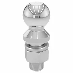 This CURT trailer ball is constructed from steel with a chrome finish. It features a 2 5/16 in ball diameter and a gross vehicle weight capacity of 20,000 lb. Suitable for towing heavy trailers, RVs, or equipment in demanding applications.