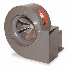 This direct-drive blower is designed for 1,725 RPM fan speed and supports airflow from 97 cfm to 1,593 cfm. It is suitable for moving air in ventilation, drying, cooling, or material handling systems. The unit does not include a separate drive assembly, simplifying integration into HVAC or process exhaust setups.