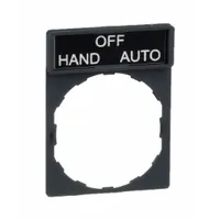 Legend Plate: 22 mm Panel Mounting Size, Rectangular, 1 5/8 in Overall Ht x 1 3/16 in Overall Wd (MPN ZBY2387)
