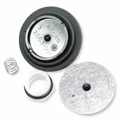 This water chamber assembly is a servomotors and control module part for institutional toilets, compatible with the Air-Trol® series. Made of ethylene propylene material in white, it includes an Air-Trol Valve Seat Assembly. Overall width is 1 3/8 inches and overall height is 1/2 inch. Used in commercial restroom flush systems.