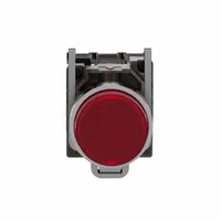SCHNEIDER Illuminated Push Button: Illuminated, Flush Profile, Metallic, 22 mm, 1NO/1NC (MPN XB4BW14B5)