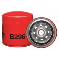 BALDWIN FILTERS Oil Filter: B296, 5/8"-18 Thread Size, 3 7/8 in Overall Ht, 3 11/16 in Outside Dia